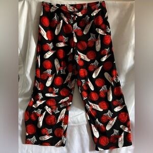 PROSPIRIT Basketball Black Orange White Fleece Bottoms Size L‎ 12/14 Basketball
